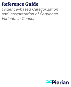 evidence based categorization and interpretation of sequence variants in cancer